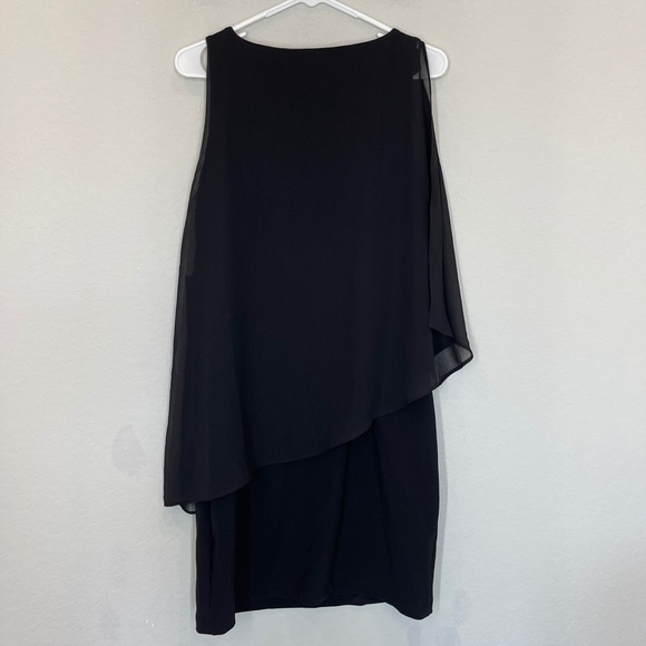 Boston Proper Dress Women's Size S Black Sleeveless Flow Chiffon Overlay - Picture 4 of 13